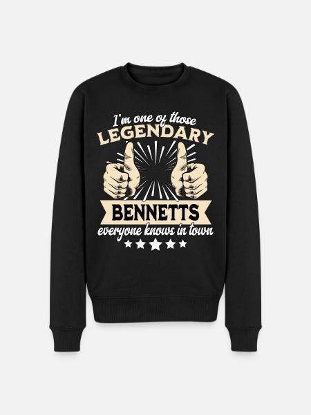 Legendary Bennett Legend - Men's Premium Organic Jumper - black
