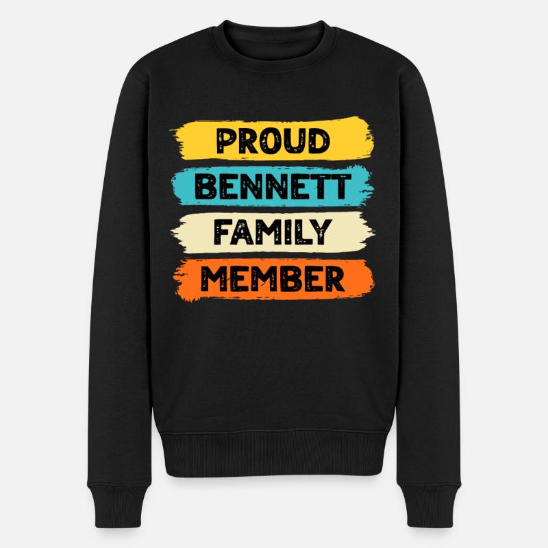 Fier Bennett - Pull Premium bio Homme - noir
