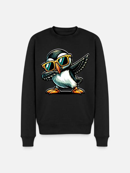 Dabbing Puffin Papageientaucher - Men's Premium Organic Jumper - black