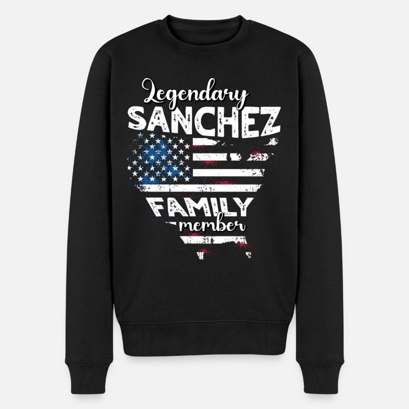 Famille Sanchez, États-Unis - Pull Premium bio Homme - noir