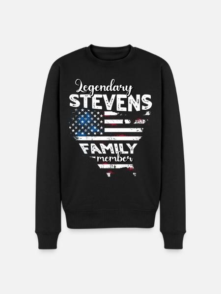 Family Stevens US - Men's Premium Organic Jumper - black