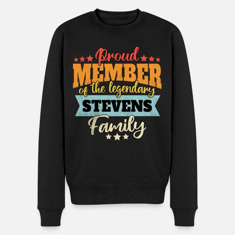 Nom Stevens - Pull Premium bio Homme - noir