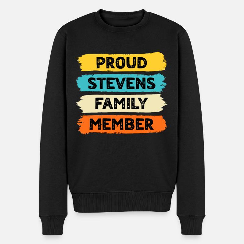 Fier Stevens - Pull Premium bio Homme - noir