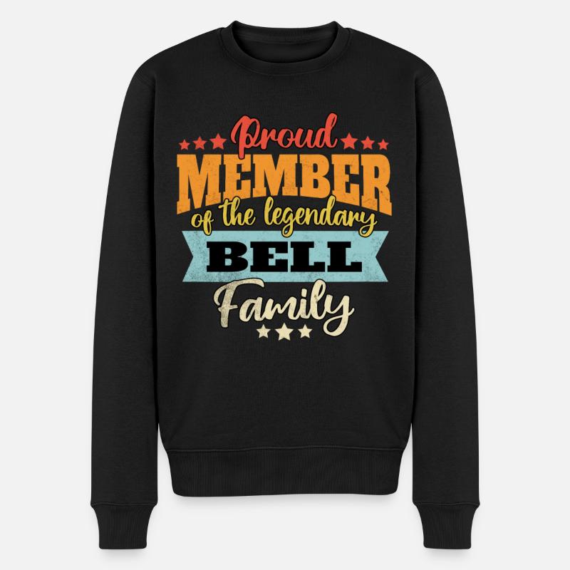 Name Bell - Männer Premium Bio Pullover - Schwarz