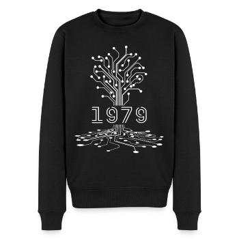 1979 Gaming Geburtstagsgeschenk, 1979 Gamer Geschenk - Männer Premium Bio Pullover - Schwarz - Vorne - Nico (187cm)