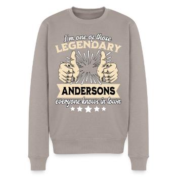 Légende légendaire d’Anderson - Pull Premium bio Homme - taupe - Devant - Nico (187cm)