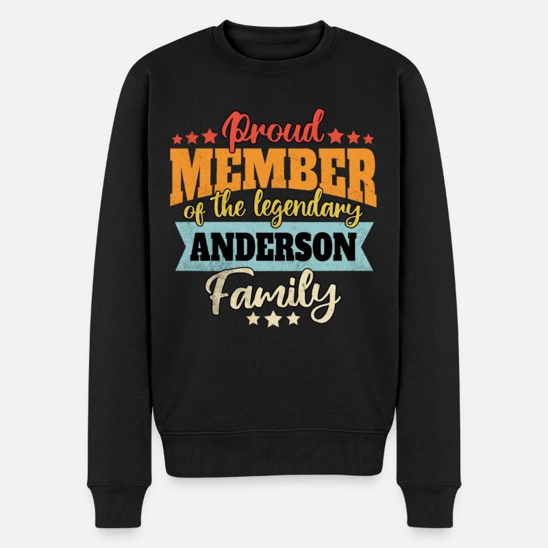 Nom : Anderson - Pull Premium bio Homme - noir
