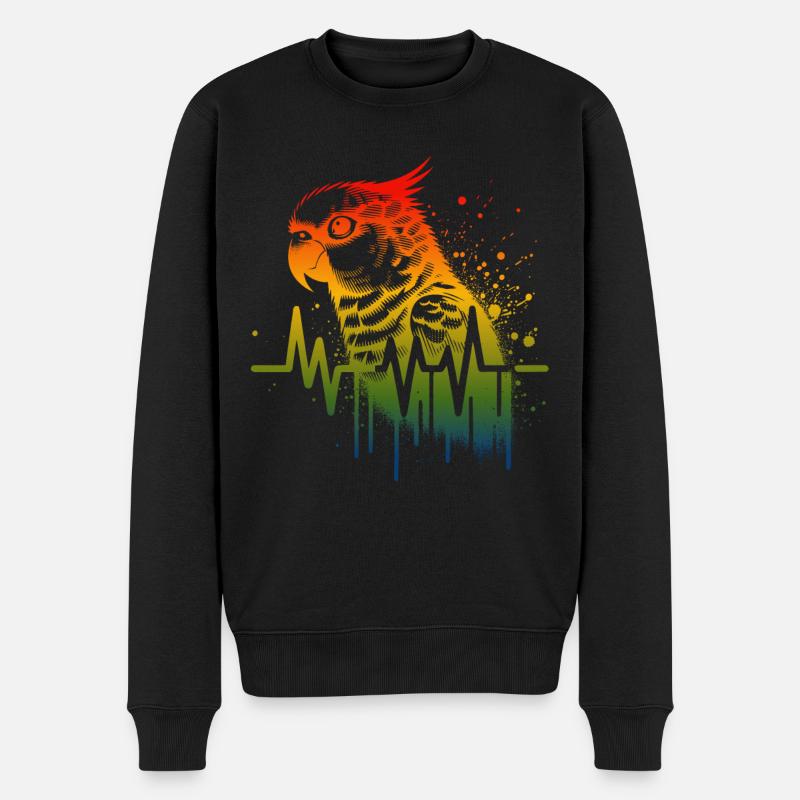 Sonnensittich Cardio - Männer Premium Bio Pullover - Schwarz