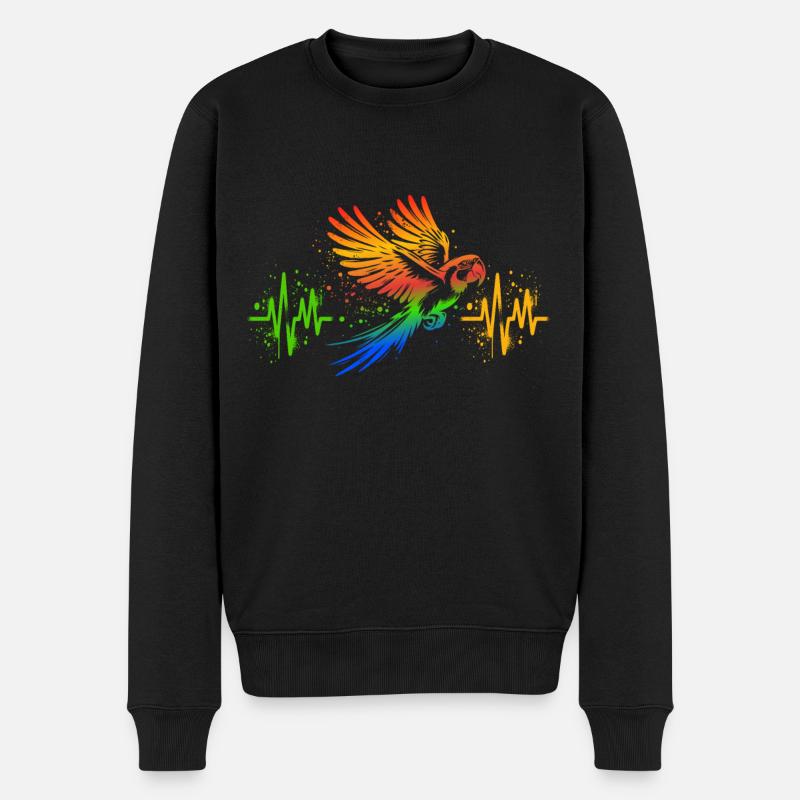 Perroquet Cardio - Pull Premium bio Homme - noir