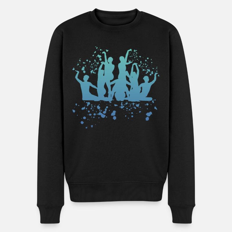 Artistic Swim Team Synchronschwimmen - Männer Premium Bio Pullover - Schwarz
