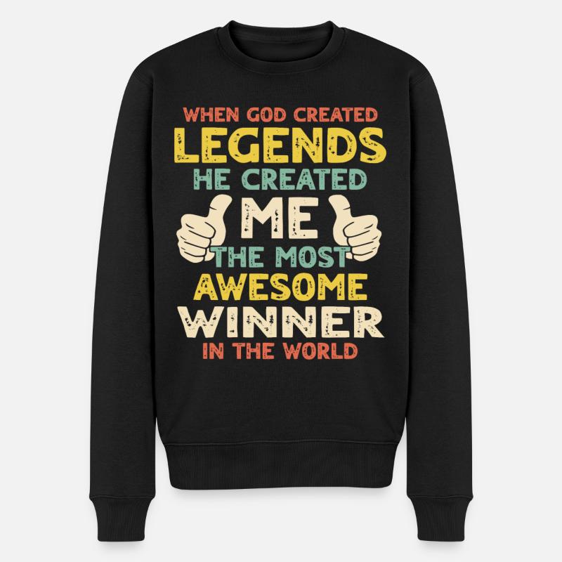 Gagnant - Pull Premium bio Homme - noir