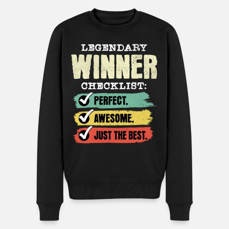 Gagnant Gewinner - Pull Premium bio Homme - noir