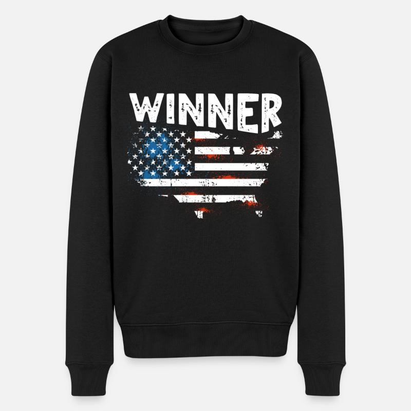 Gagnant Gewinner US - Pull Premium bio Homme - noir
