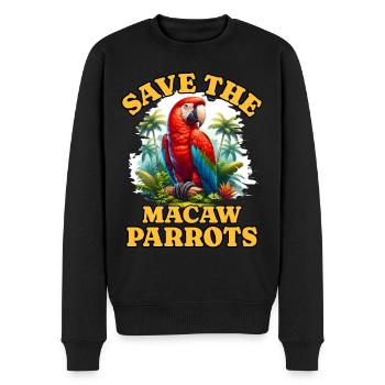Save Parrot - Men's Premium Organic Jumper - black - Front - Nico (187cm)