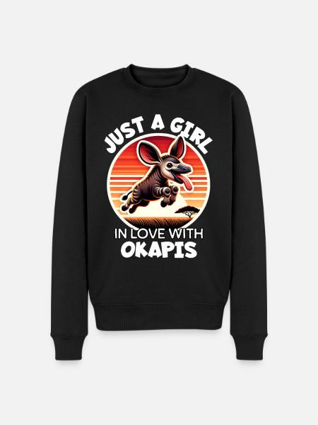 Girl Loves Okapi - Men's Premium Organic Jumper - black