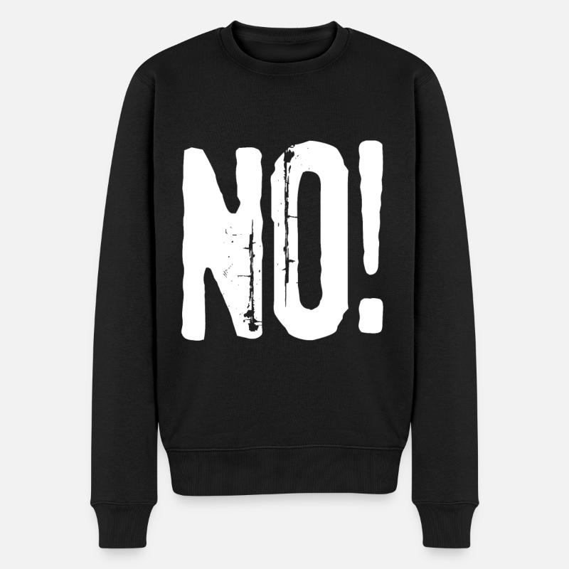 NO! - Pull Premium bio Homme - noir