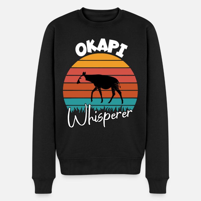 Okapi Whisperer - Men's Premium Organic Jumper - black