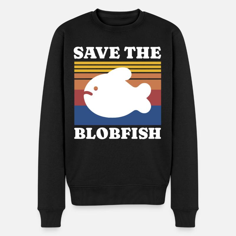 Sauvez Blobfish - Pull Premium bio Homme - noir