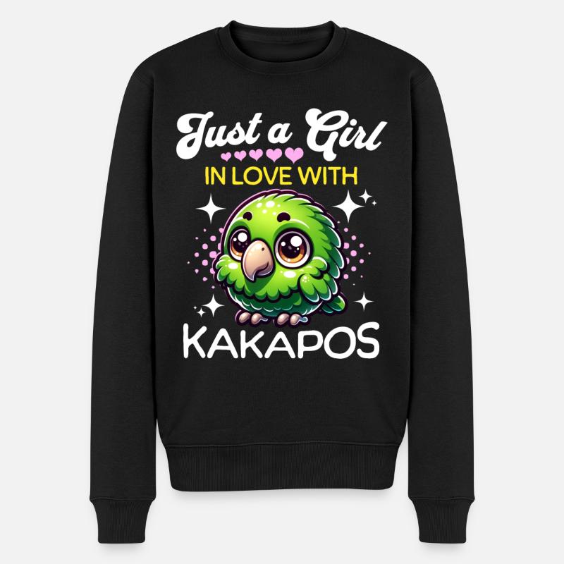 Perroquet de nuit Kakapo - Pull Premium bio Homme - noir