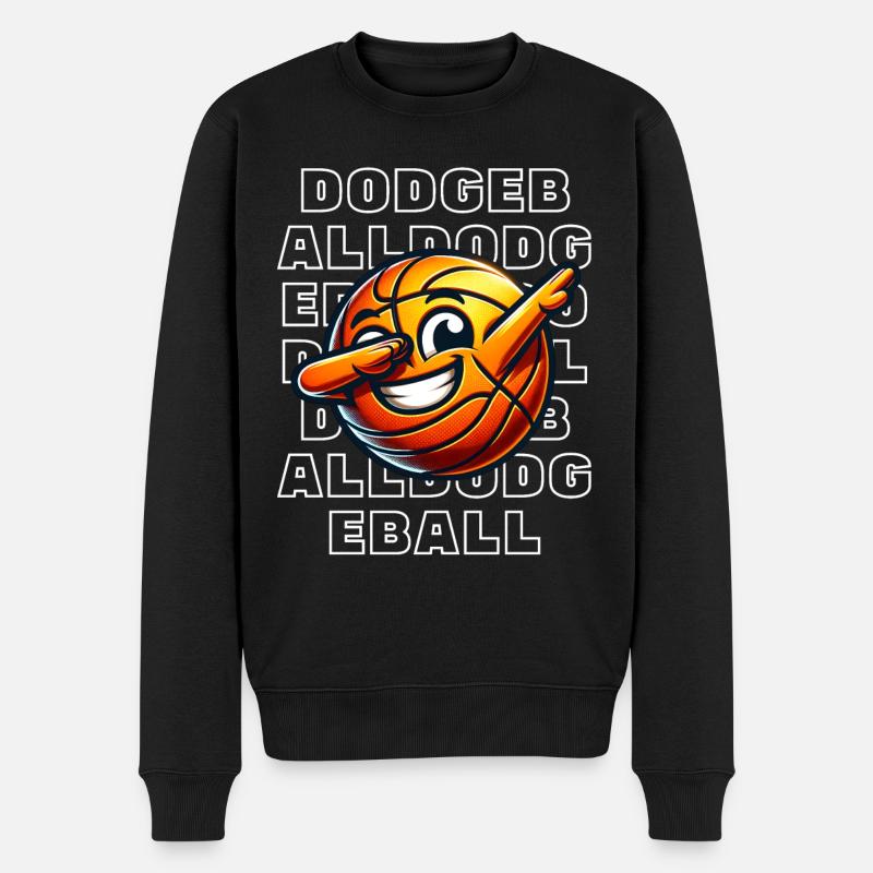 Dodgeball - Männer Premium Bio Pullover - Schwarz