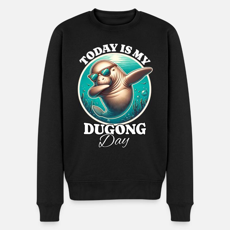 Dugong lamantin - Pull Premium bio Homme - noir