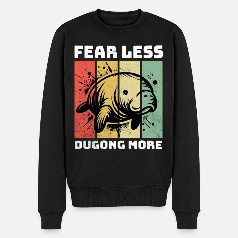 Dugong Seekuh - Männer Premium Bio Pullover - Schwarz