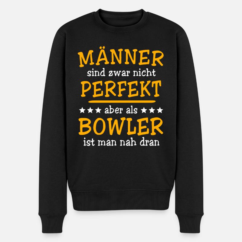 Bowler Bowling - Pull Premium bio Homme - noir