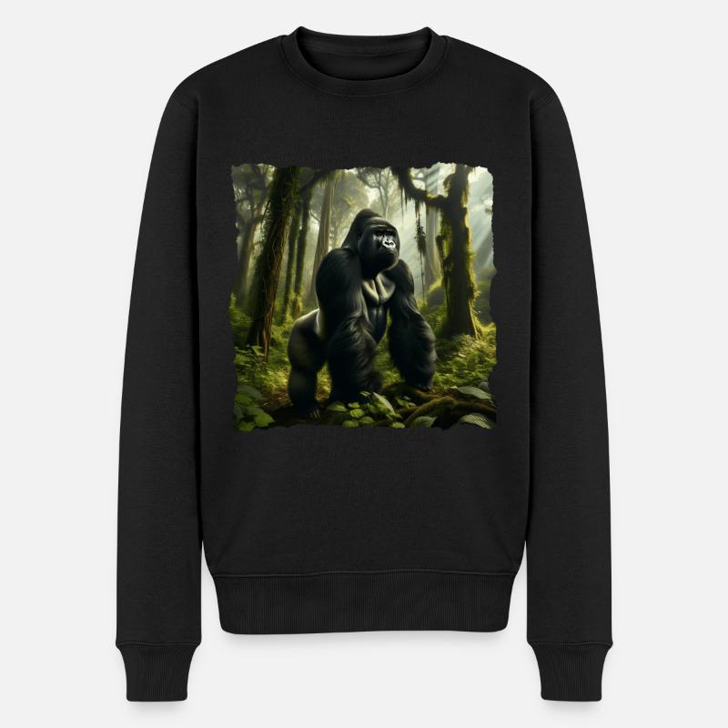 Mountain gorilla - Men's Premium Organic Jumper - black