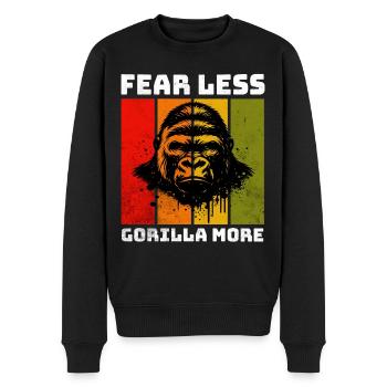 Mountain Gorilla Berggorilla - Männer Premium Bio Pullover - Schwarz - Vorne - Nico (187cm)