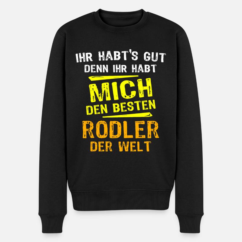 Rodler Geschenk - Männer Premium Bio Pullover - Schwarz