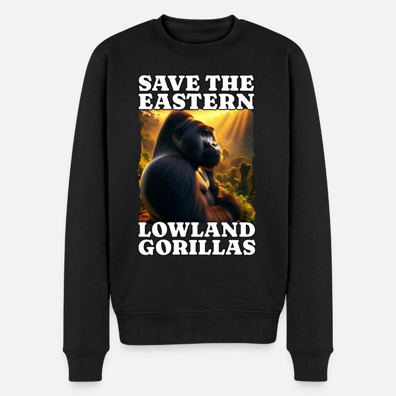 Gorille gris - Pull Premium bio Homme - noir