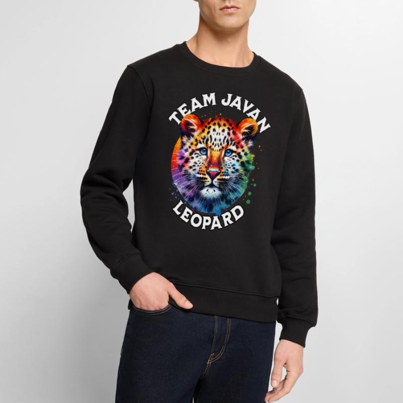 Java Leopard Sprüche Männer Premium Bio Pullover