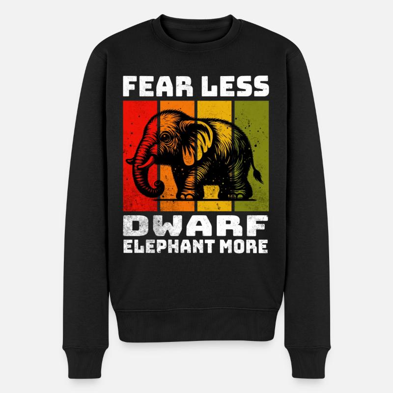 Dwarf Elephant Zwergelefant - Men's Premium Organic Jumper - black