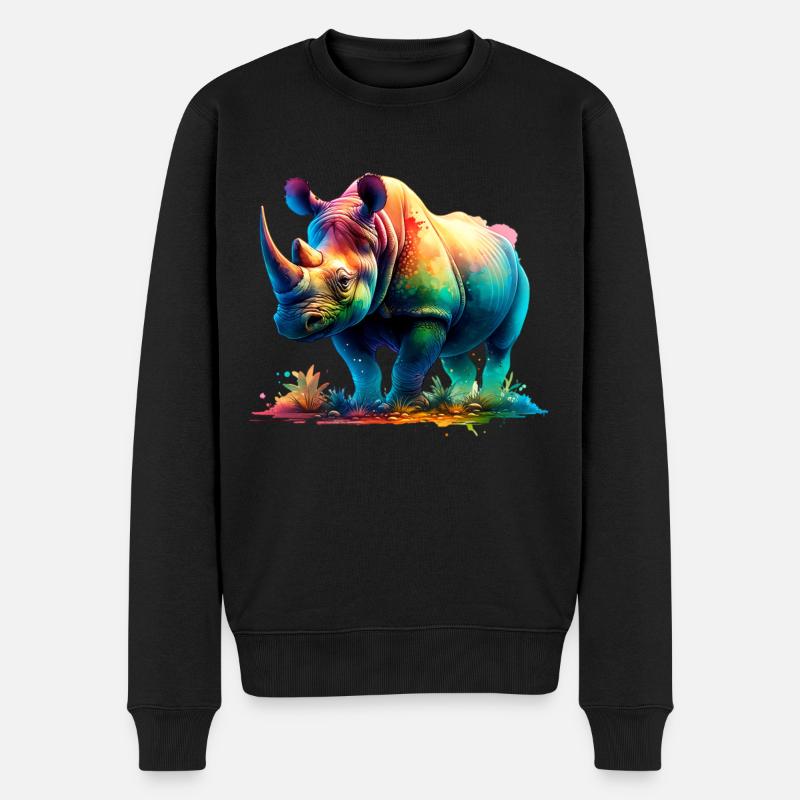 Rhinocéros Nashorn - Pull Premium bio Homme - noir