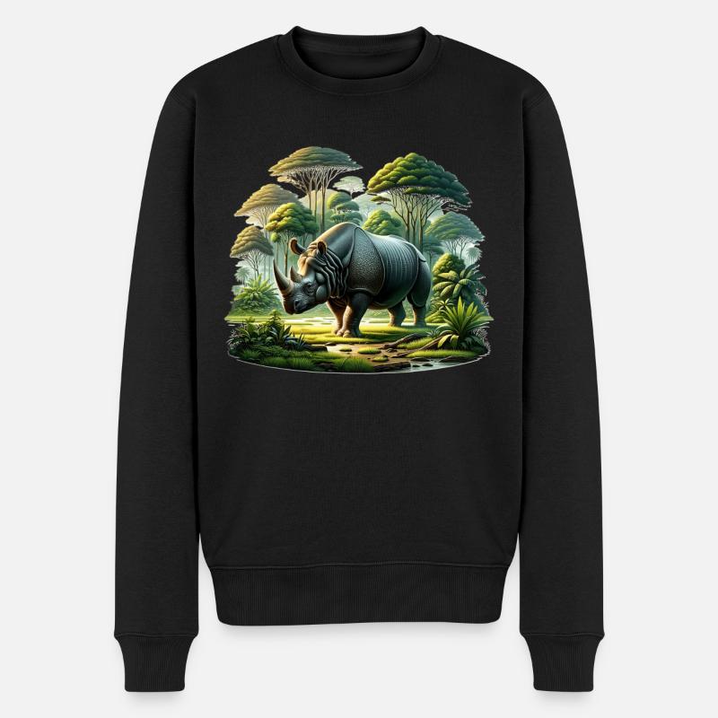 Rhinocéros Nashorn - Pull Premium bio Homme - noir