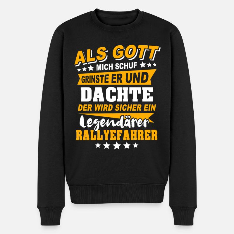Rallyefahrer Rallye fahren - Männer Premium Bio Pullover - Schwarz