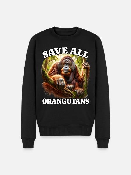 Orangutan - Men's Premium Organic Jumper - black