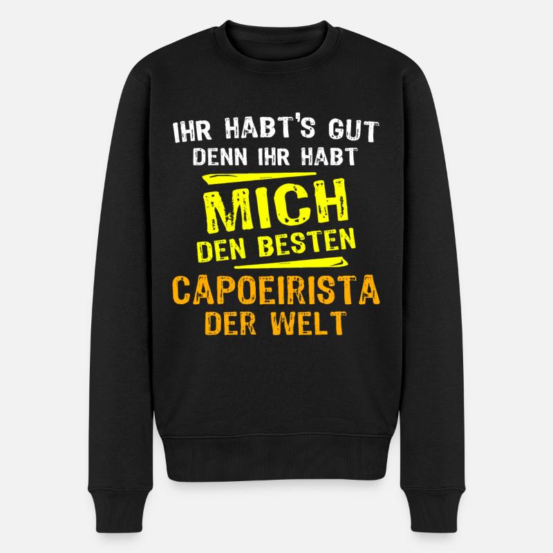 Capoeirista Geschenk - Männer Premium Bio Pullover - Schwarz