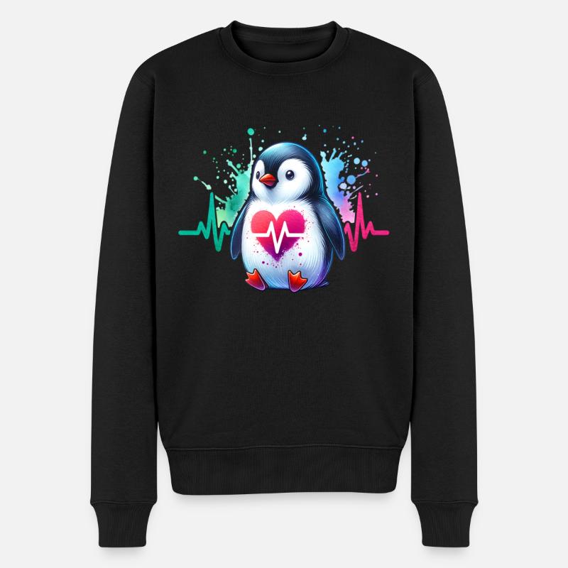 ECG pingouin - Pull Premium bio Homme - noir