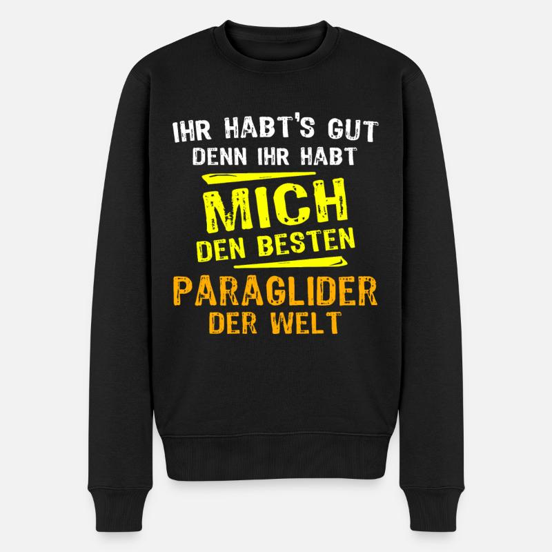 Cadeau parapente - Pull Premium bio Homme - noir