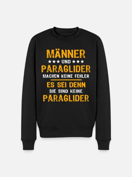 Paraglider Paragliding - Männer Premium Bio Pullover - Schwarz