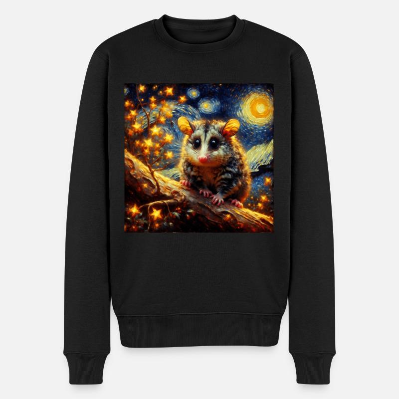 Bergbilchbeutler Starry Night - Männer Premium Bio Pullover - Schwarz