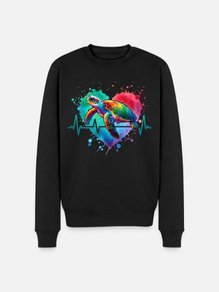 Hawksbill turtle ECG - Men's Premium Organic Jumper - black