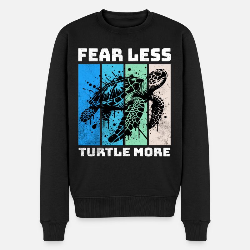 Tortue imbriquée Karettschildkröte - Pull Premium bio Homme - noir