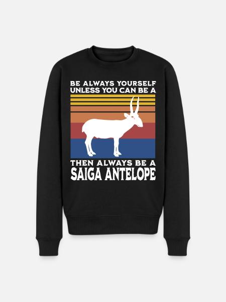 Saiga Antelope Saying - Men's Premium Organic Jumper - black
