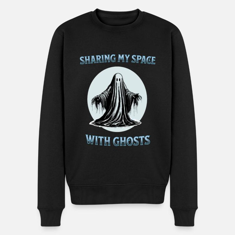 Sharing my space with ghosts - Men's Premium Organic Jumper - black