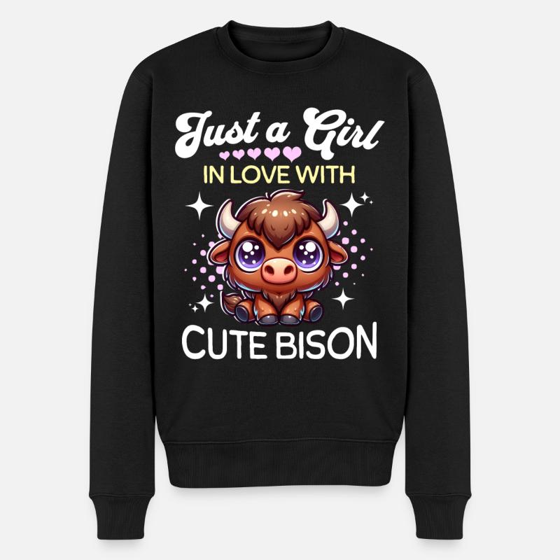 Bison fille bison - Pull Premium bio Homme - noir