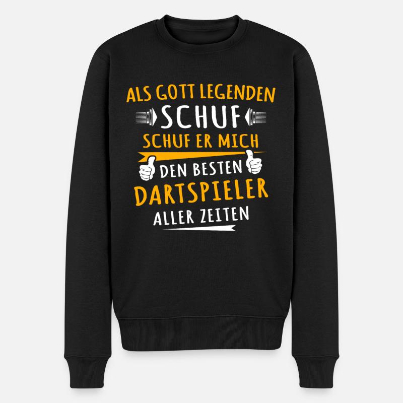 Joueur de fléchettes - Pull Premium bio Homme - noir