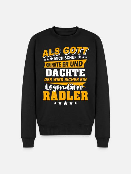 Radler Fahrrad Radeln - Männer Premium Bio Pullover - Schwarz