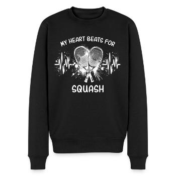 Squash ECG - Men's Premium Organic Jumper - black - Front - Nico (187cm)